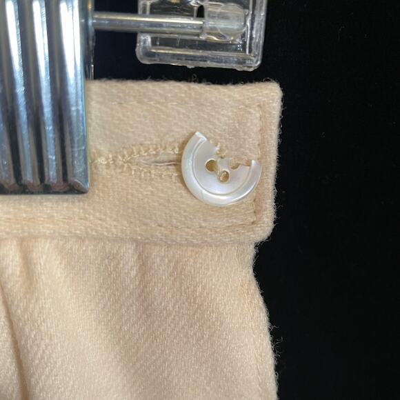 Vintage 1950's Pendleton Skirt Ivory Wool A-line Midi Pockets Twee Minimalist 6 - Picture 4 of 4